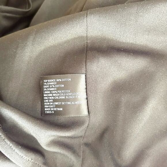 Worthington Black White Diamond Color Block Sleeveless Zip Pocket Shift Dress 4 - Picture 5 of 5